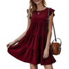 Womens Flowy Dress with Cap Sleeves