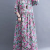 Floral Print Long Sleeve Dresses